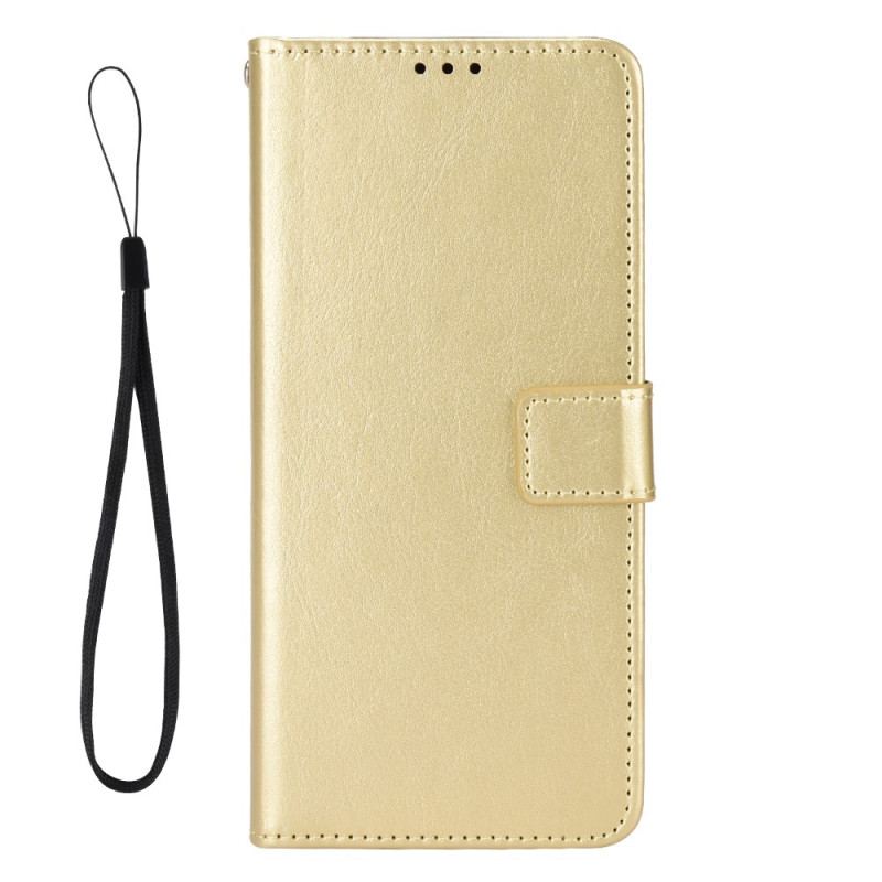 Capa Em Pele Para Honor 90 Pro De Cordão Efeito Couro Com Alça