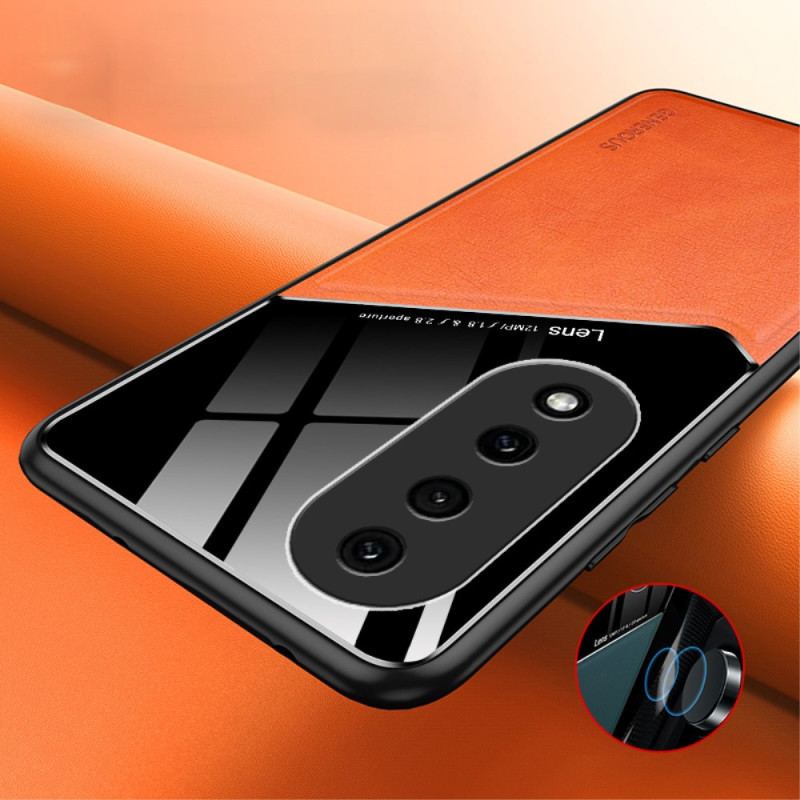 Capa Para Honor 90 Pro Efeito Couro Magnético