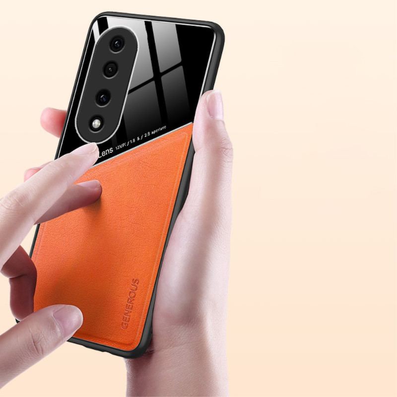 Capa Para Honor 90 Pro Efeito Couro Magnético