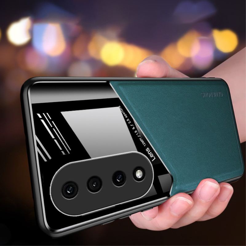 Capa Para Honor 90 Pro Efeito Couro Magnético