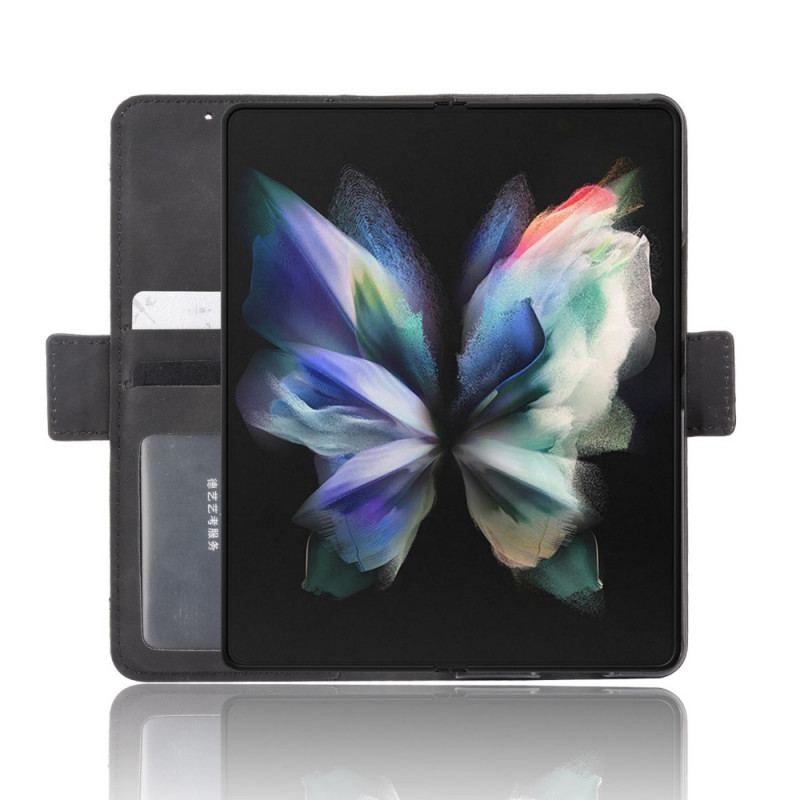Capa De Couro Para Samsung Galaxy Z Fold 3 5G Suporte De Caneta De Primeira Classe