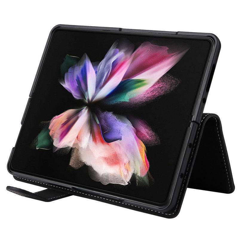 Capa Capa Flip Para Samsung Galaxy Z Fold 3 5G Vintage Destacável