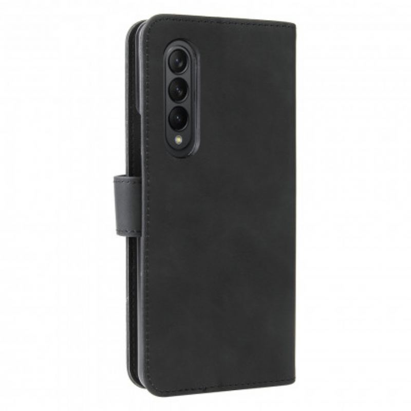 Capa Folio Para Samsung Galaxy Z Fold 3 5G Toque De Pele