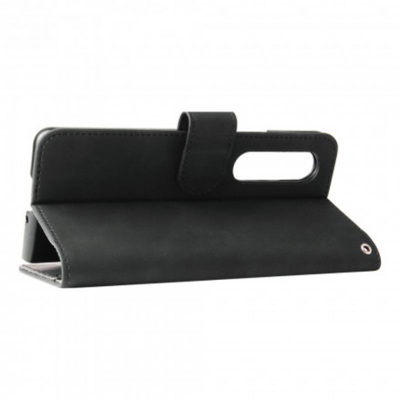 Capa Folio Para Samsung Galaxy Z Fold 3 5G Toque De Pele