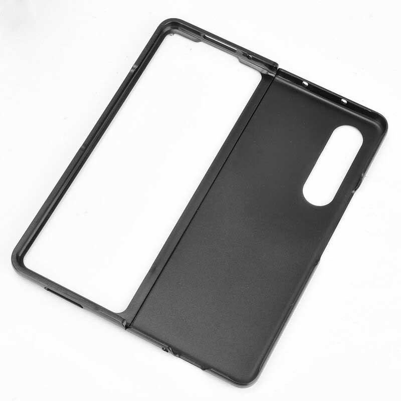 Capa Para Samsung Galaxy Z Fold 3 5G Couro Falso De Crocodilo