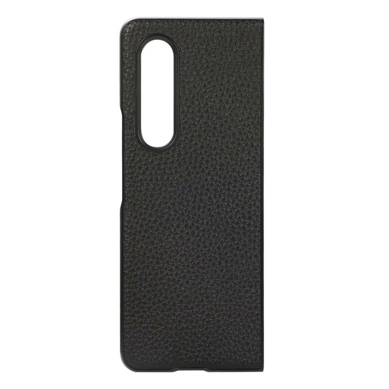 Capa Para Samsung Galaxy Z Fold 3 5G Couro Lichia Genuíno