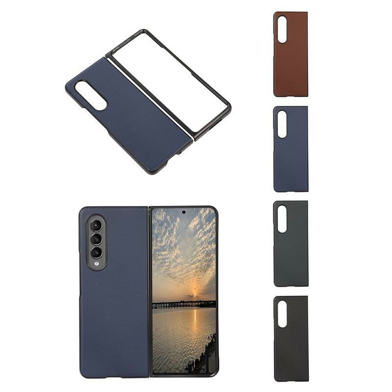 Capa Para Samsung Galaxy Z Fold 3 5G Design De Couro Genuíno
