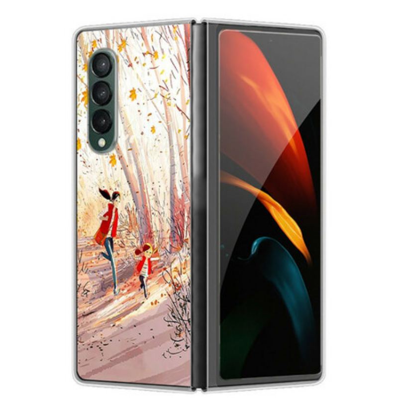 Capa Para Samsung Galaxy Z Fold 3 5G Paisagem De Outono