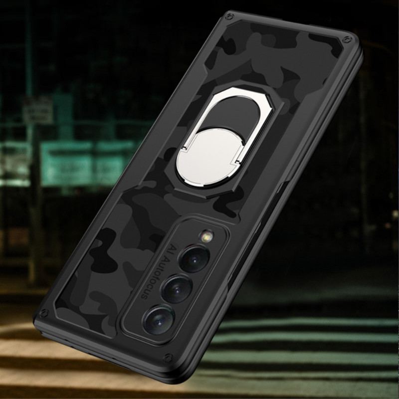 Capa Para Samsung Galaxy Z Fold 3 5G Suporte De Anel De Camuflagem Gkk