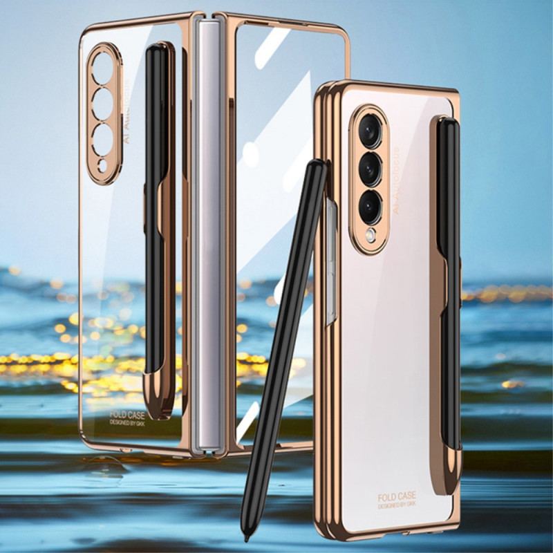 Capa Para Samsung Galaxy Z Fold 3 5G Transparente Com Gkk Stylus Holder
