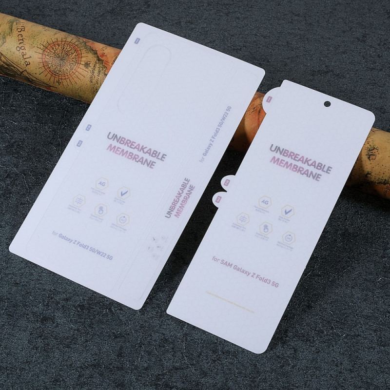 Película De Proteção De Tela E Traseira Para Samsung Galaxy Z Fold 3 5G