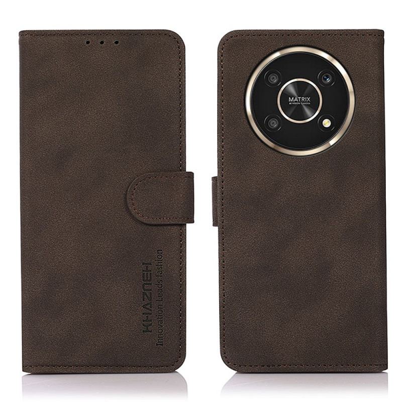 Capa Folio Para Honor Magic 4 Lite 5G Khazneh Moda Efeito Couro