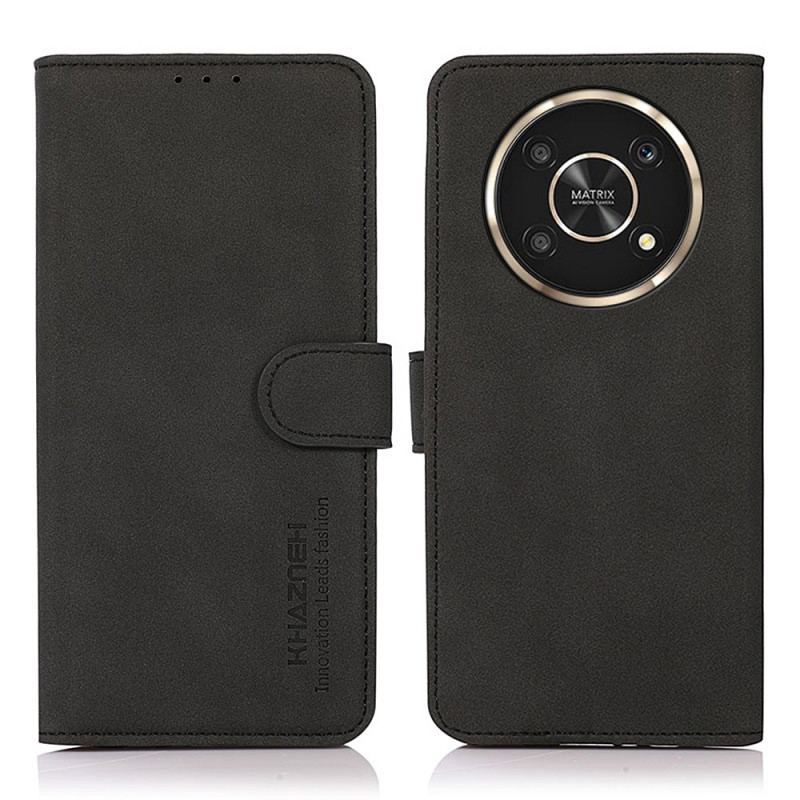 Capa Folio Para Honor Magic 4 Lite 5G Khazneh Moda Efeito Couro