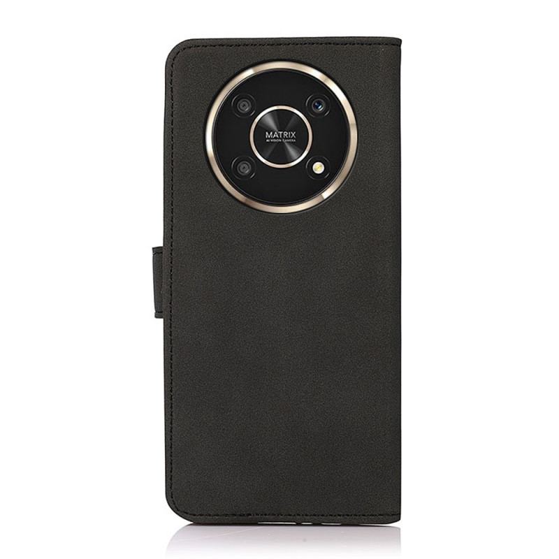 Capa Folio Para Honor Magic 4 Lite 5G Khazneh Moda Efeito Couro