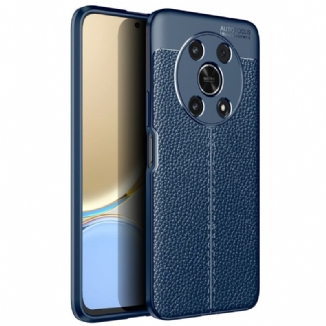 Capa Para Honor Magic 4 Lite 5G Linha Dupla Efeito Couro Litchi