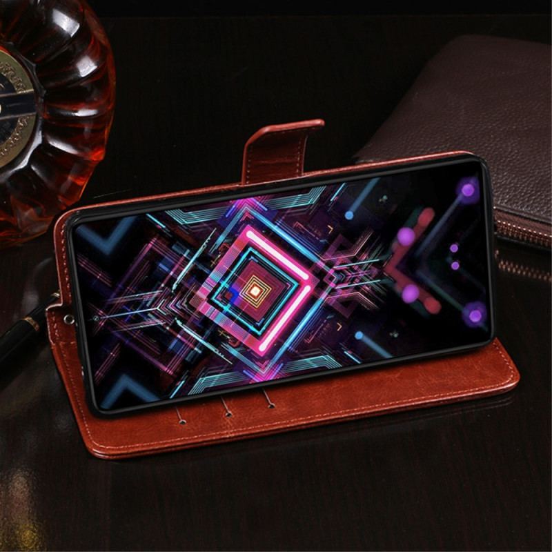 Capa Flip Para Xiaomi Mi 11i 5G Imitação De Couro Idewei