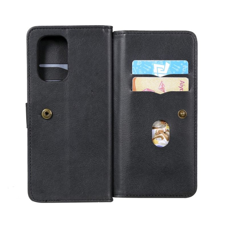 Capa Flip Para Xiaomi Mi 11i 5G Titular De Cartão Multifuncional Para 10