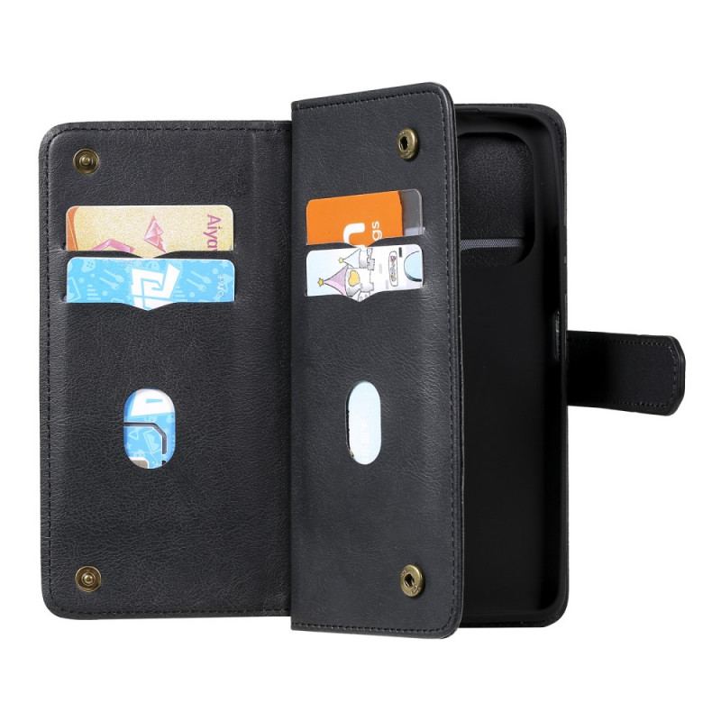 Capa Flip Para Xiaomi Mi 11i 5G Titular De Cartão Multifuncional Para 10