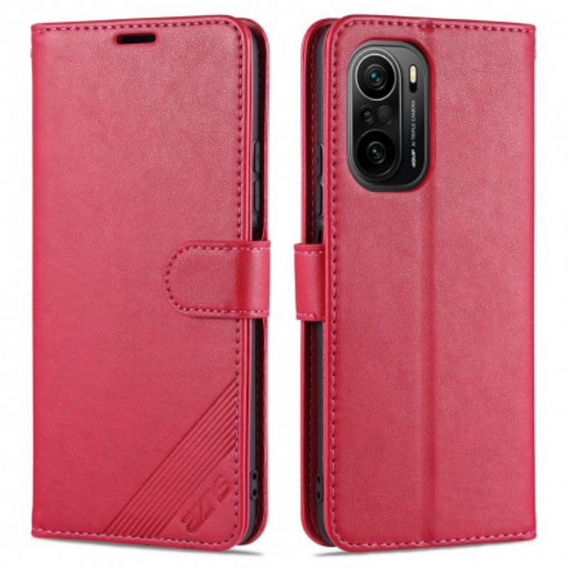 Capa Folio Para Xiaomi Mi 11i 5G Couro Sintético Azns