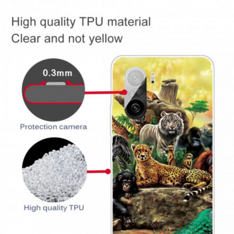 Capa Para Xiaomi Mi 11i 5G Animais Do Safári