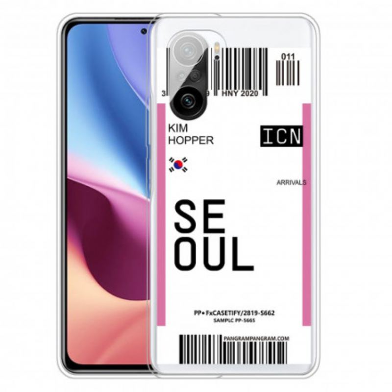 Capa Para Xiaomi Mi 11i 5G Cartão De Embarque Em Seul