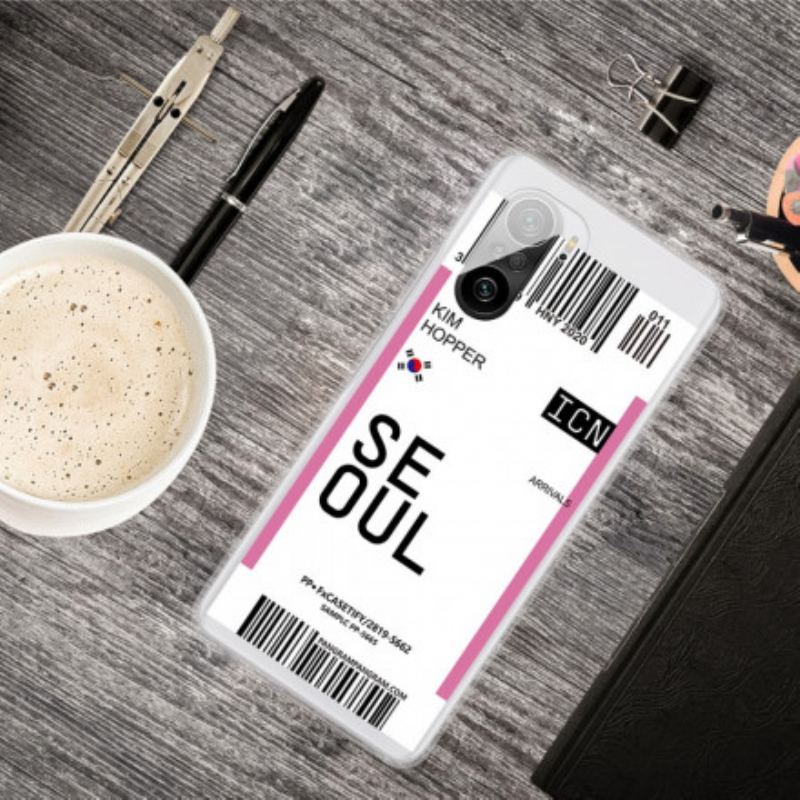 Capa Para Xiaomi Mi 11i 5G Cartão De Embarque Em Seul