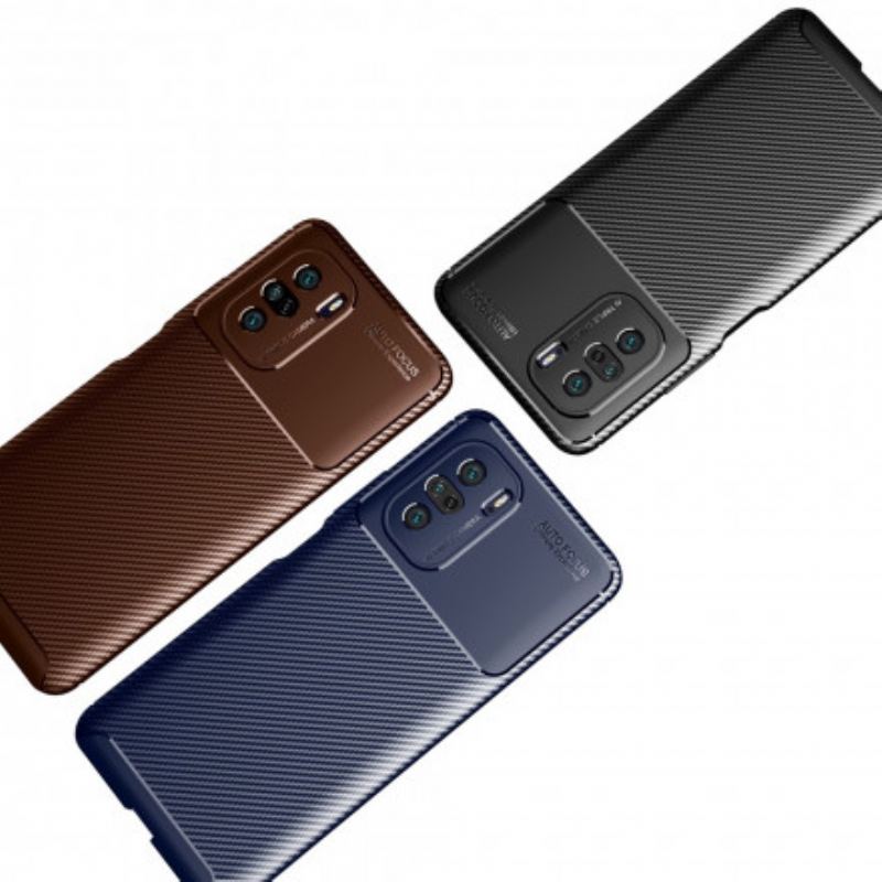 Capa Para Xiaomi Mi 11i 5G Textura Flexível De Fibra De Carbono
