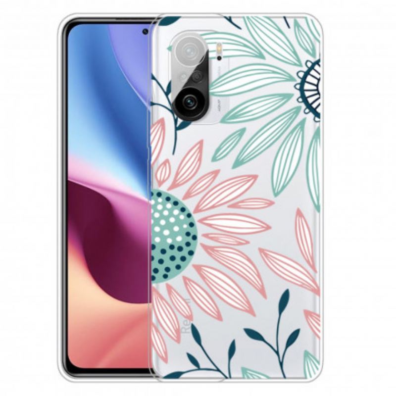 Capa Para Xiaomi Mi 11i 5G Uma Flor Transparente