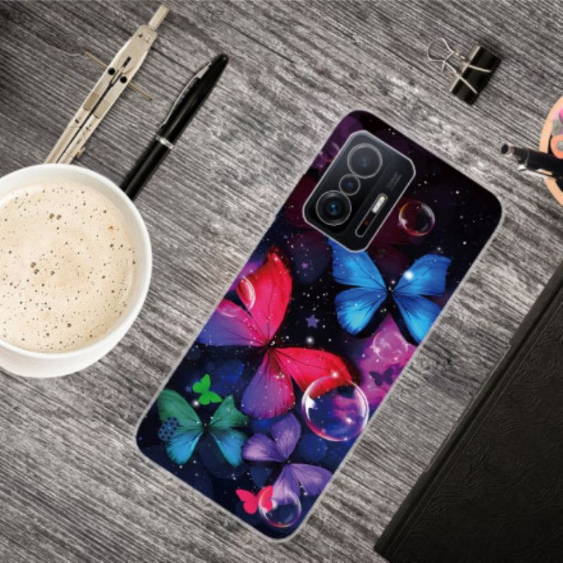 Capa De Celular Para Xiaomi 11T / 11T Pro Borboletas Selvagens