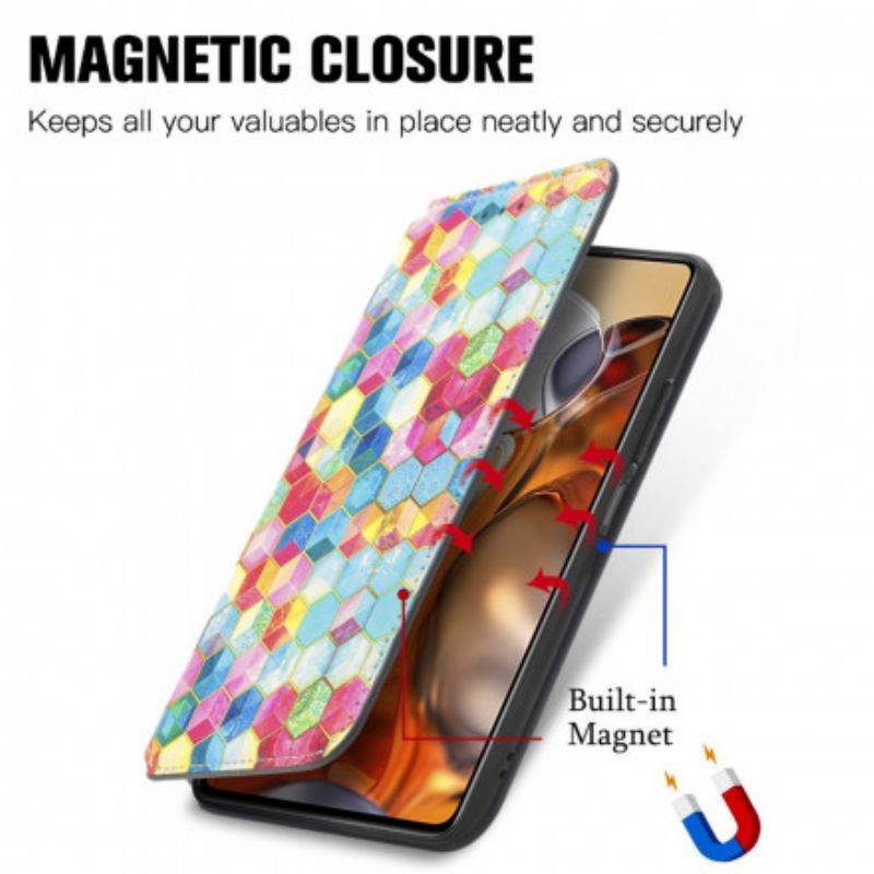 Capa De Celular Para Xiaomi 11T / 11T Pro Flip Rfid Artístico