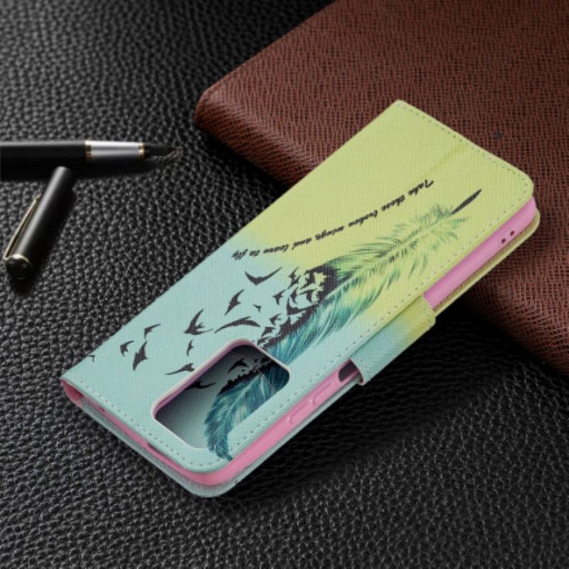 Capa De Couro Para Xiaomi 11T / 11T Pro Aprender A Voar