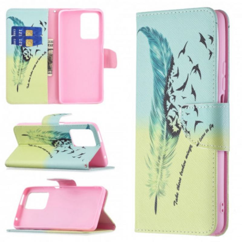 Capa De Couro Para Xiaomi 11T / 11T Pro Aprender A Voar