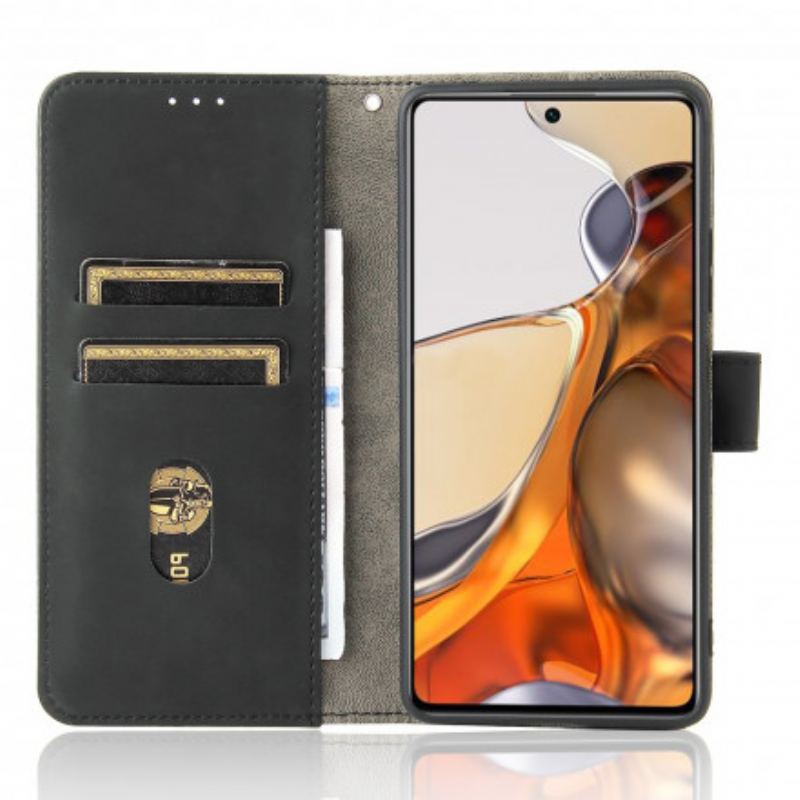 Capa De Couro Para Xiaomi 11T / 11T Pro Toque De Pele