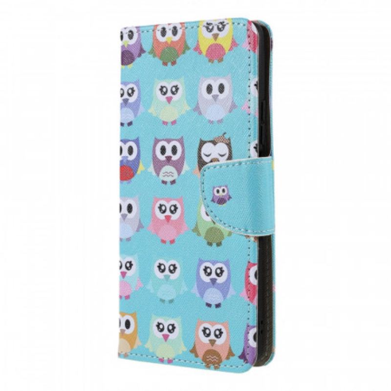 Capa De Couro Para Xiaomi 11T / 11T Pro Várias Corujas