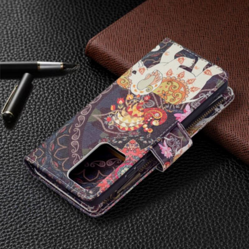 Capa Flip Para Xiaomi 11T / 11T Pro Bolso Elefante Com Zíper