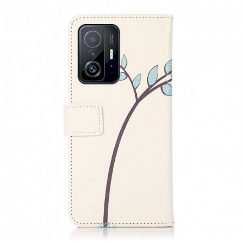 Capa Flip Para Xiaomi 11T / 11T Pro Casal De Corujas Na Árvore