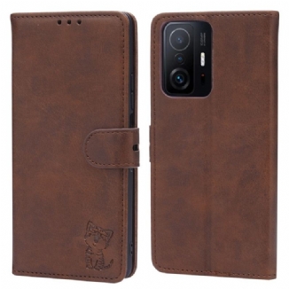 Capa Flip Para Xiaomi 11T / 11T Pro Gatinho