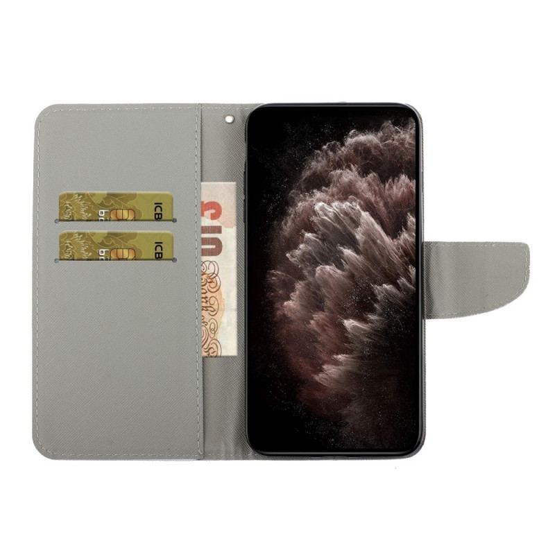 Capa Flip Para Xiaomi 11T / 11T Pro Mar Com Tanga