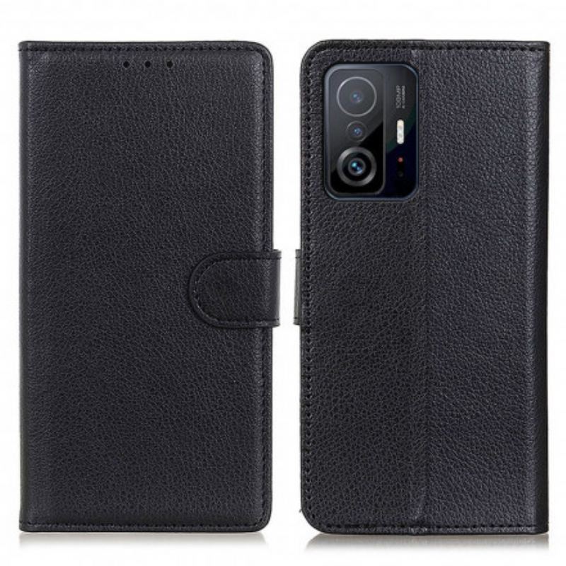 Capa Folio Para Xiaomi 11T / 11T Pro Couro Falso Tradicional