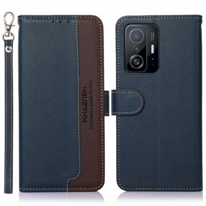 Capa Folio Para Xiaomi 11T / 11T Pro Estilo Lichia Rfid Khazneh