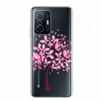 Capa Para Xiaomi 11T / 11T Pro Árvore Borboleta Transparente