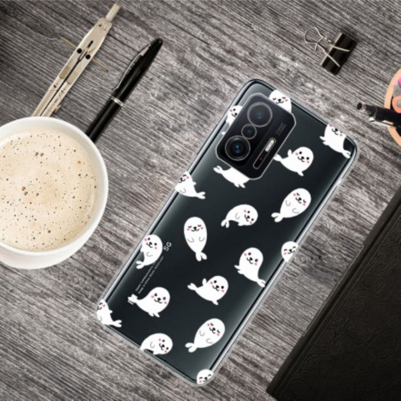 Capa Para Xiaomi 11T / 11T Pro Diversão Com Leões Marinhos