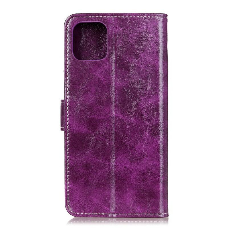 Capa Em Pele Para Samsung Galaxy Note 10 Lite Costuras Brilhantes E Visíveis