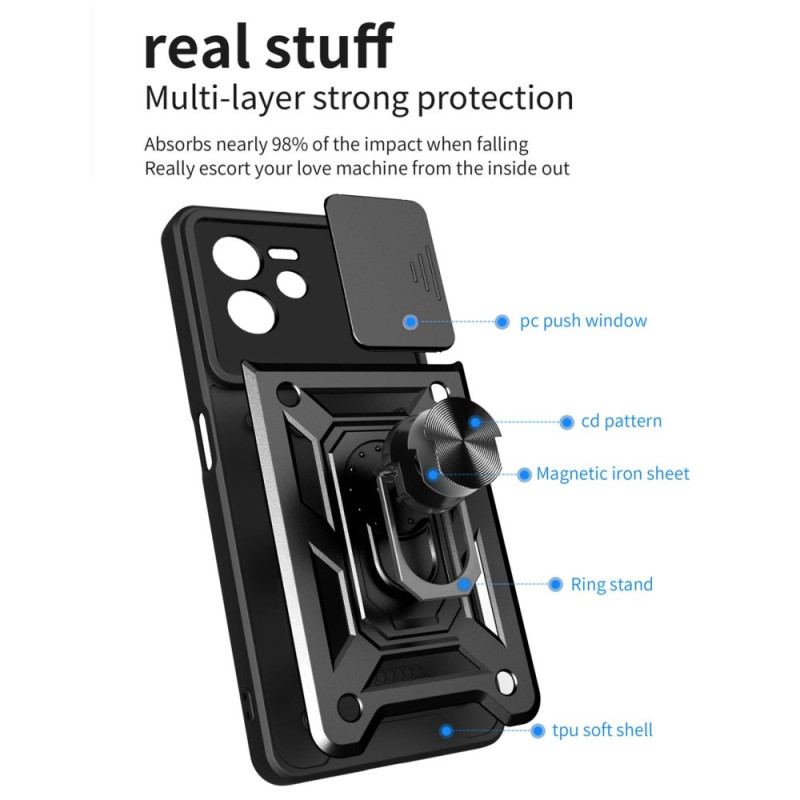 Capa De Celular Para Realme C35 Camshield Com Anel Magnético
