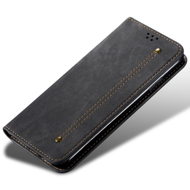 Capa De Celular Para Realme C35 Flip Jeans Textura