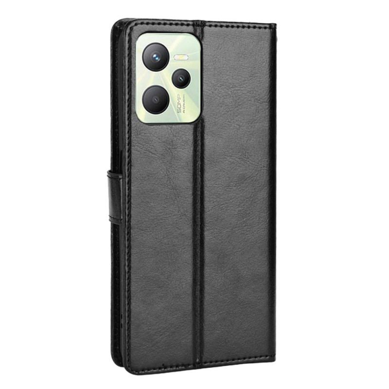Capa De Couro Para Realme C35 Clássico Chamativo