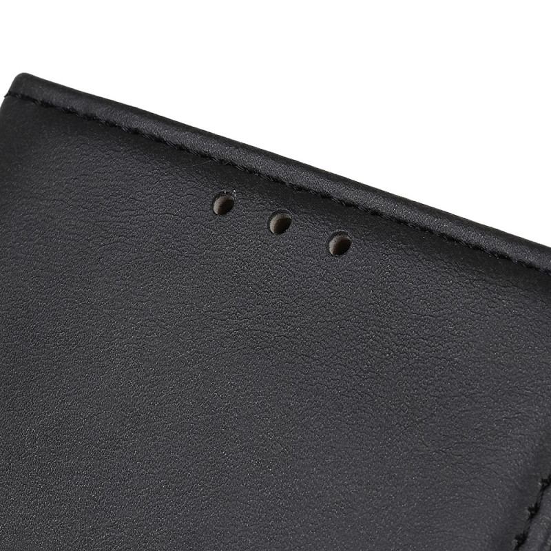 Capa De Couro Para Realme C35 Mate Clássico