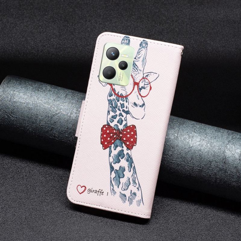 Capa Flip Para Realme C35 Girafa