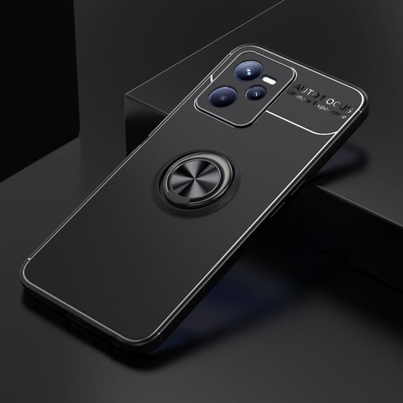 Capa Para Realme C35 Auto Focus Silicone Flexível Com Anel De Metal