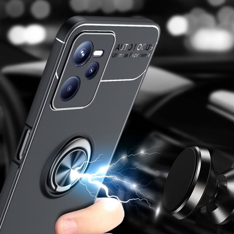 Capa Para Realme C35 Auto Focus Silicone Flexível Com Anel De Metal